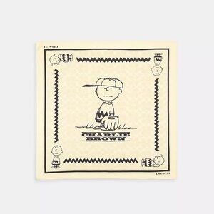 Coach X Peanuts Signature Charlie Brown Print Bandana Scarf